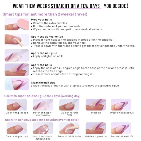 Brown Long Square Nails - Press On Nails Cheap - Image 4