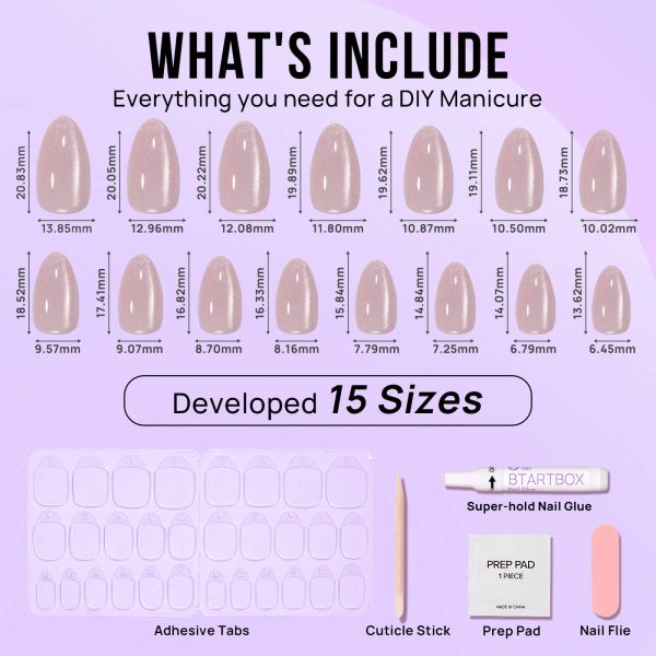 Aurora Cat Eye Almond Nails - Press On Nails For Cheap - Image 5