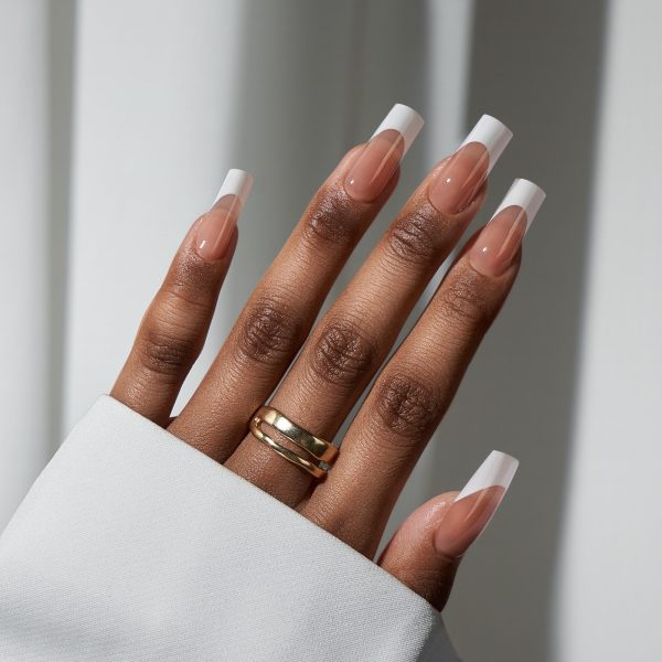 Brown Long Square Nails - Press On Nails Cheap