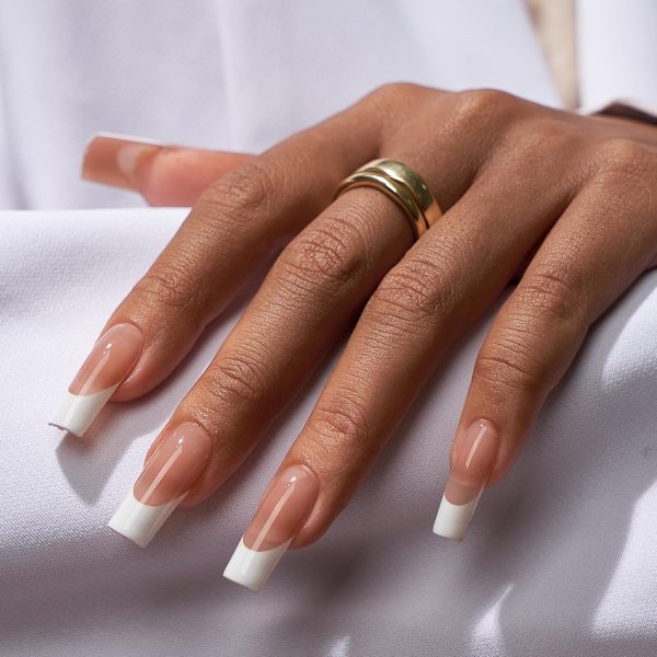 Brown Long Square Nails - Press On Nails Cheap - Image 2