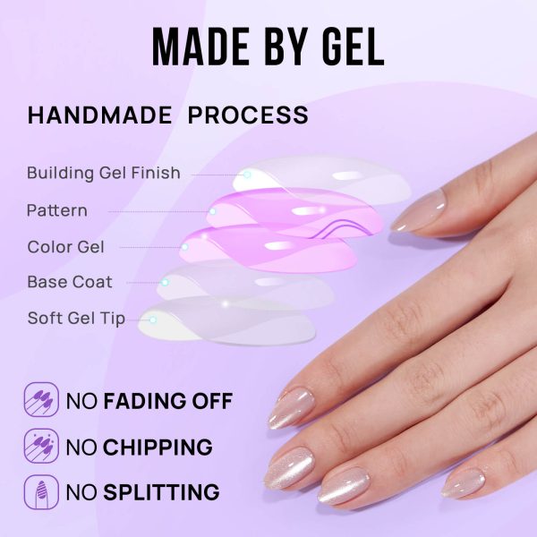 Aurora Cat Eye Almond Nails - Press On Nails For Cheap - Image 4