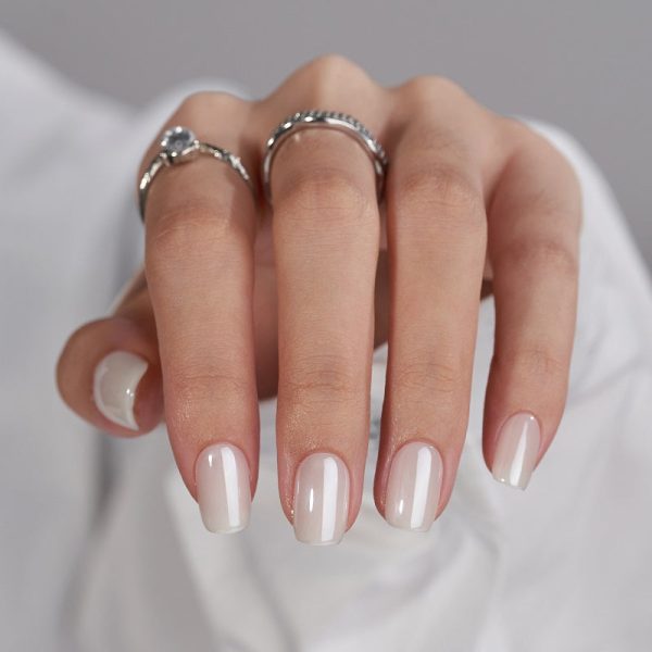 Vanilla Glazed Square Nails - Press On Nails For Sale