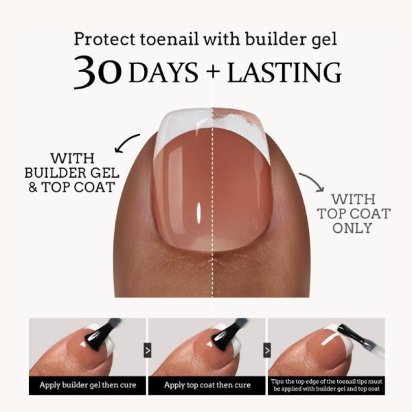 XCOATTIPS® Toe Nail - Long Squoval - French Supply - Image 5