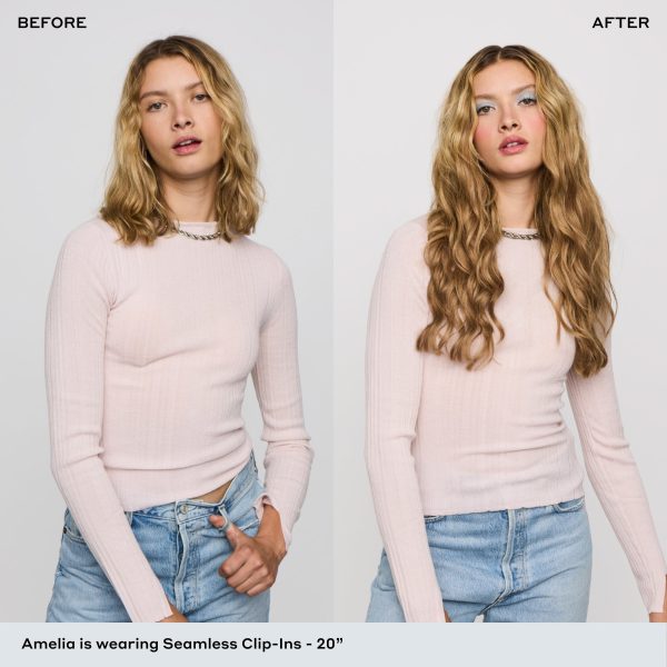 Silk Seam™ Volumizing Weft Clip-In, Mochachino Brown Dirty Blonde For Cheap - Image 2