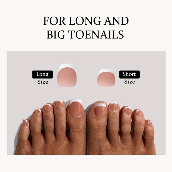 XCOATTIPS® Toe Nail - Long Squoval - French Supply - Image 3