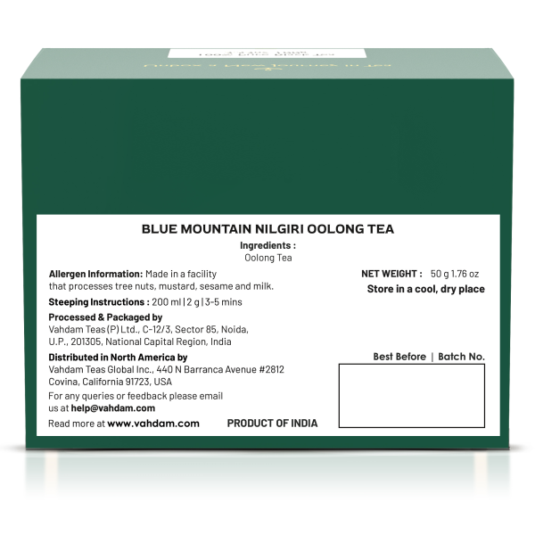 Blue Mountain Nilgiri Oolong Tea, 1.76 oz Sale - Image 4