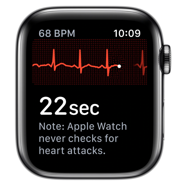 Apple Watch Series 5 (GPS + Cellular) 44mm Stainless Steel Case (Black) - Refurbished For Sale - Image 4