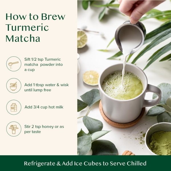 Turmeric Matcha Green Tea Powder, 1.76 oz Sale - Image 4
