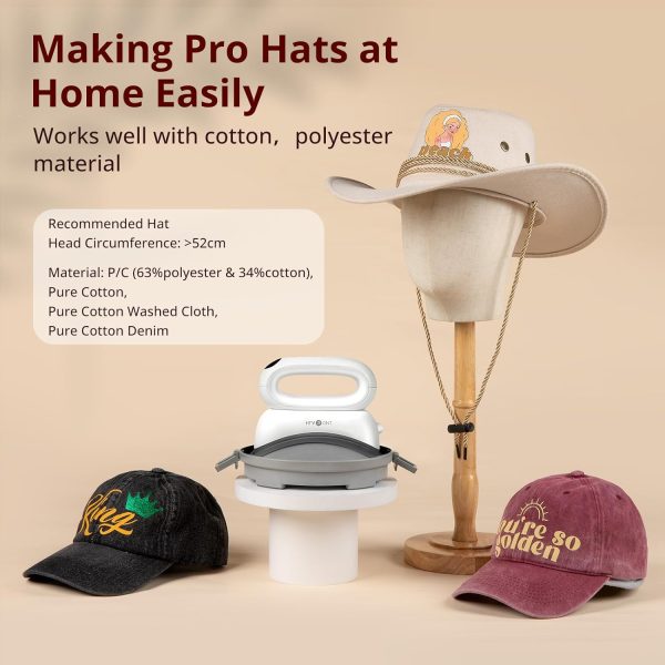 【Easter Deals】HTVRONT Hat Heat Press Machine With Luckybox For Free,for trucker hat&cap Online now - Image 4