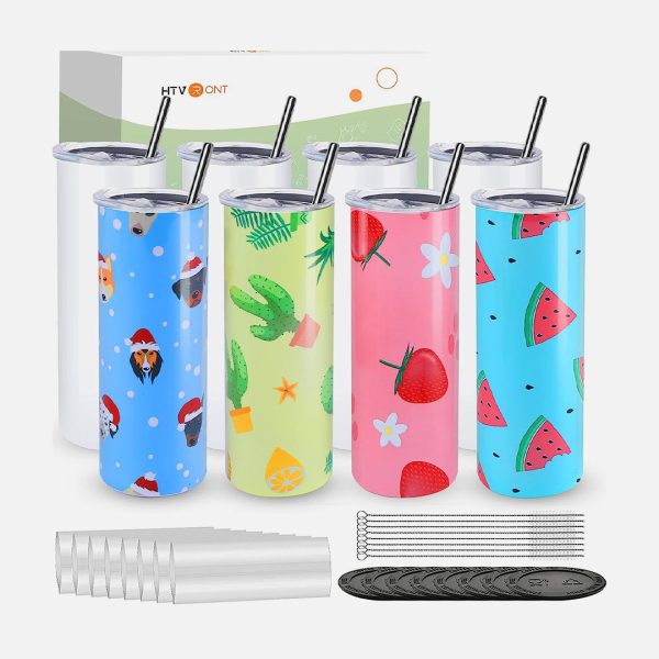 8 Pack 20oz Sublimation Tumbler Blank With 150 sheets Sublimation Paper A4 For Cheap - Image 2