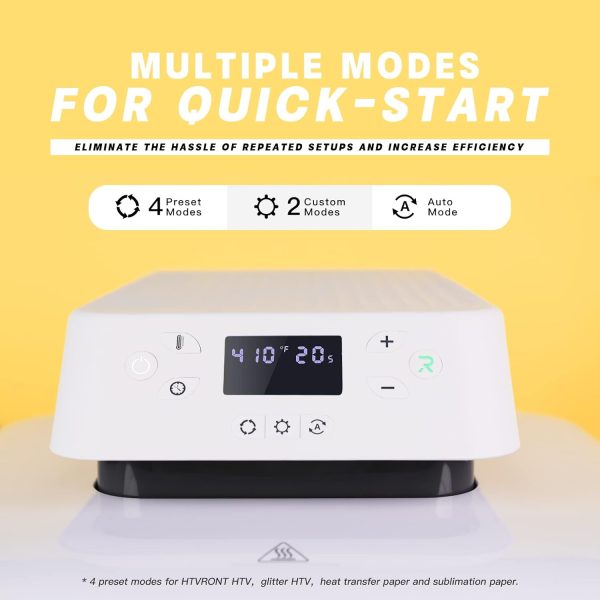 [All in bundle]HTVRONT Auto+Mini3 Heat Press Machine+advanced Bundle(Multicolor HTV*46+Sumblimation Paper*25+Transfer paper*10+PTFE Teflon Sheet+Heat Press Mat+Cutting Mat+Weeding Tools≥83＄) For Sale - Image 3